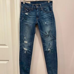 Polo Ralph Lauren Tompkins Skinny Jeans with Flower Design